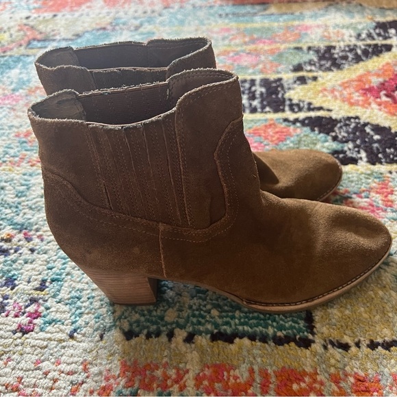 Dolce Vita Women's Ankle Boots Suede Brown Beige Size 10 - Picture 3 of 7